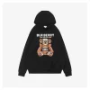BBry Bear Patch Embroidered Hoodie (Black/White)