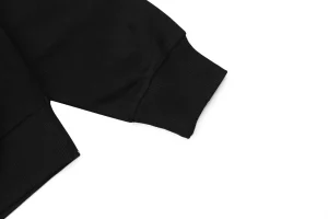 BBry Check Embossed Equestrian Knight Logo Flocked Hoodie Black Cuff