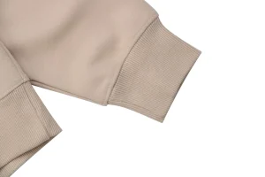 BBry Check Embossed Equestrian Knight Logo Flocked Hoodie Brown Cuff