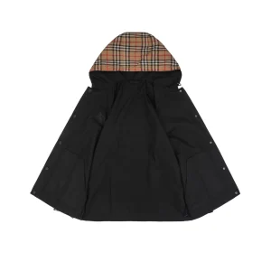 BBry Check Reversible Hooded Jacket – Snap Button Version Lining