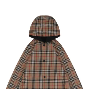BBry Check Reversible Hooded Jacket – Snap Button Version