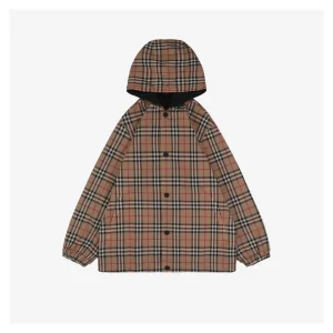 BBry Check Reversible Hooded Jacket – Snap Button Version