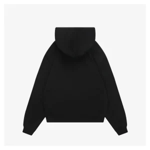 BBry Embossed Equestrian Knight Logo Hoodie Black Back view