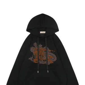 BBry Embossed Equestrian Knight Logo Hoodie Black