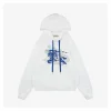 BBry Embossed Equestrian Knight Logo Hoodie (White/Black)