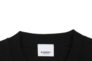 BBry Equestrian Knight Fine-Line Embroidery Shirt Black Collar