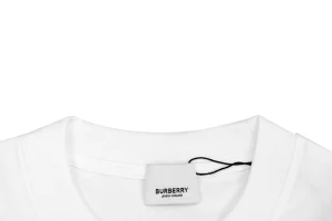 BBry Equestrian Knight Fine-Line Embroidery Shirt White Collar