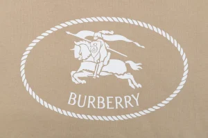 BBry Equestrian Knight Rope Logo Hoodie Beige Back Pirnt