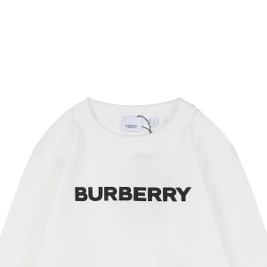 BBry Logo Print Crewneck Sweatshirt White
