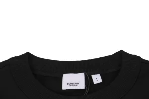 BBry Logo Print Crewneck Sweatshirt Black Collar