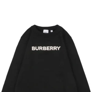 BBry Logo Print Crewneck Sweatshirt Black