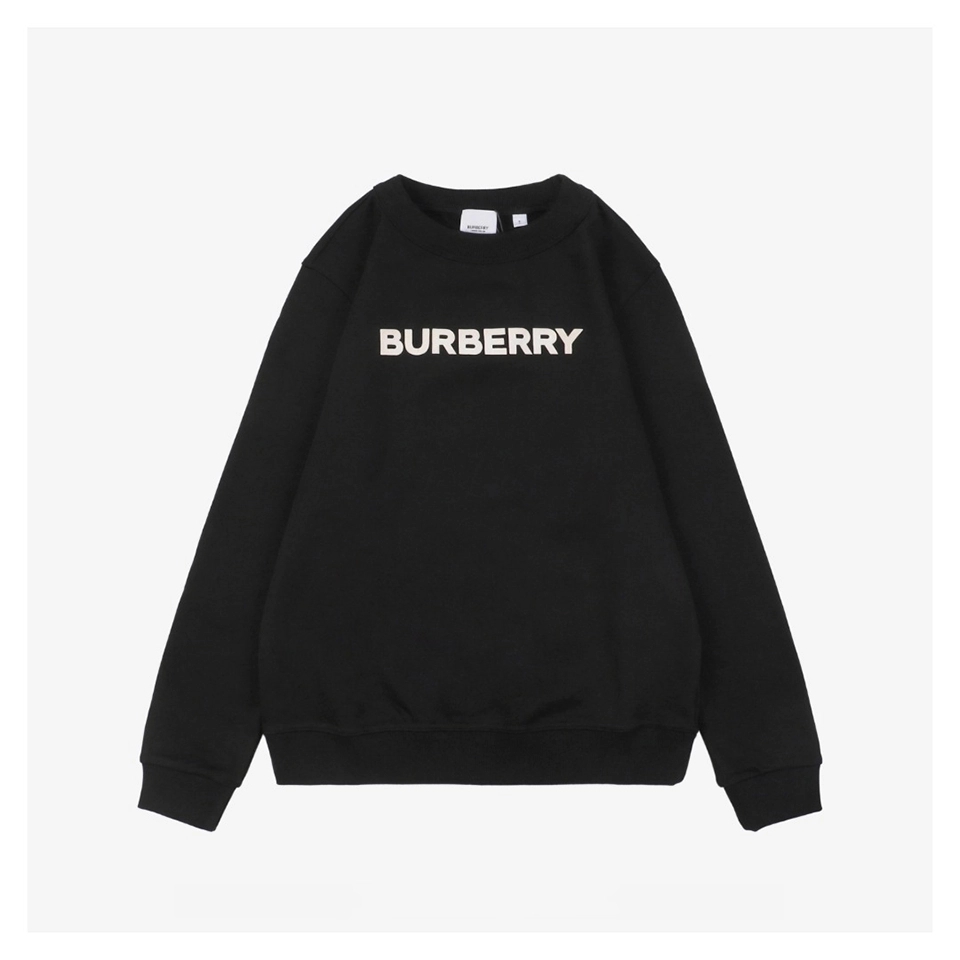 BBry Logo Print Crewneck Sweatshirt Black