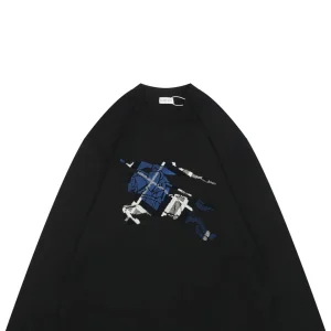 BBry Multicolor Knight Brushed Embroidery Shirt Black