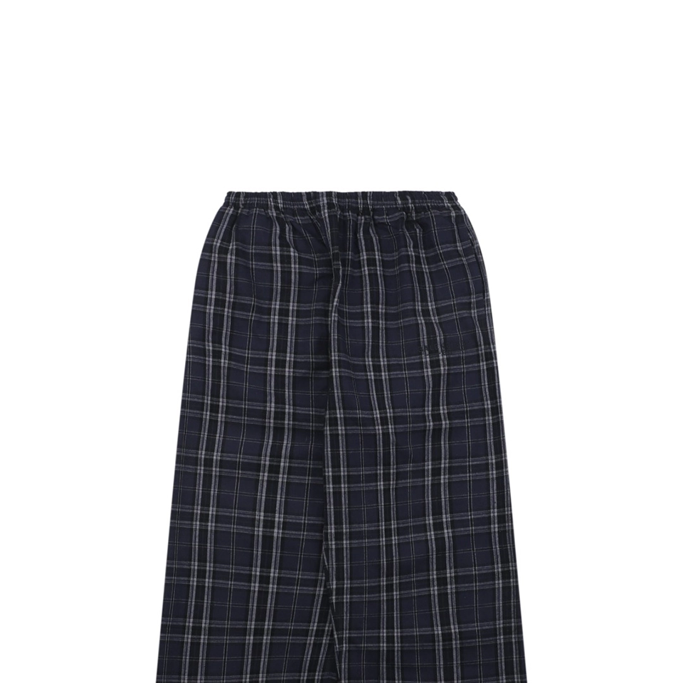 Balenciaga Blue Checkered Pants with Paris Lettering