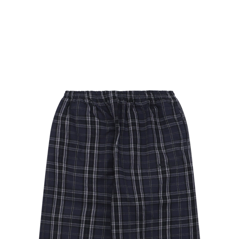 Balenciaga Blue Checkered Pants with Paris Lettering