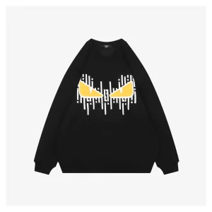 F Monster Eyes Graphic Sweatshirt