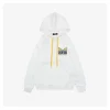 F Multicolor Monster Eyes Flocked Logo Hoodie (White/Black)