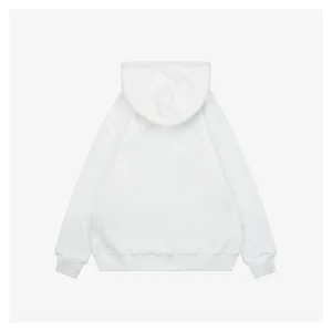 F Multicolor Monster Eyes Flocked Logo Hoodie White Back view