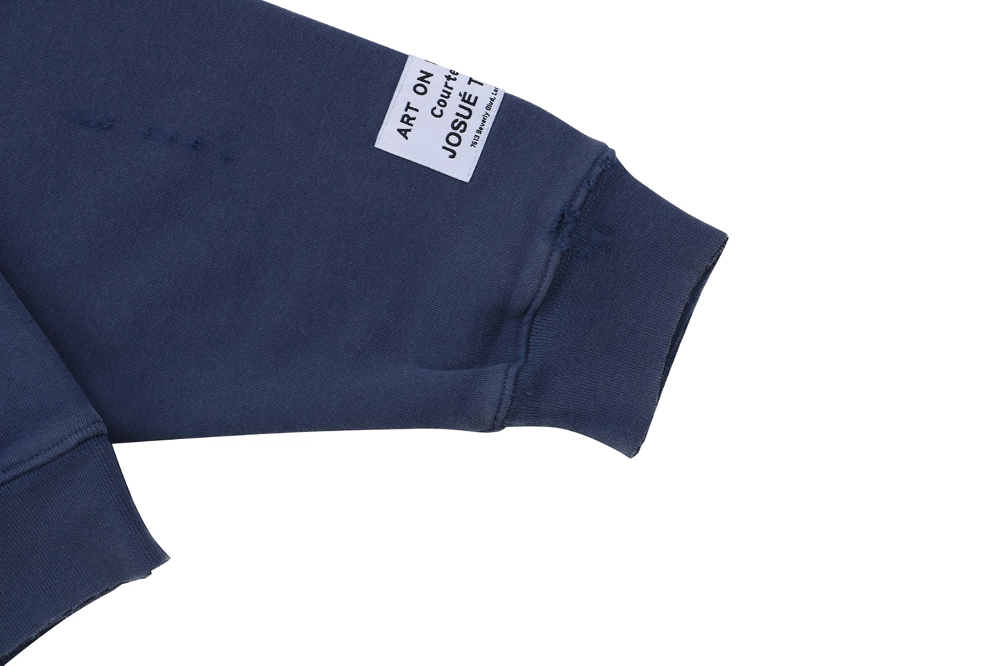 Gallery Dept Chateau Ranch Distressed Hoodie Blue Cuff