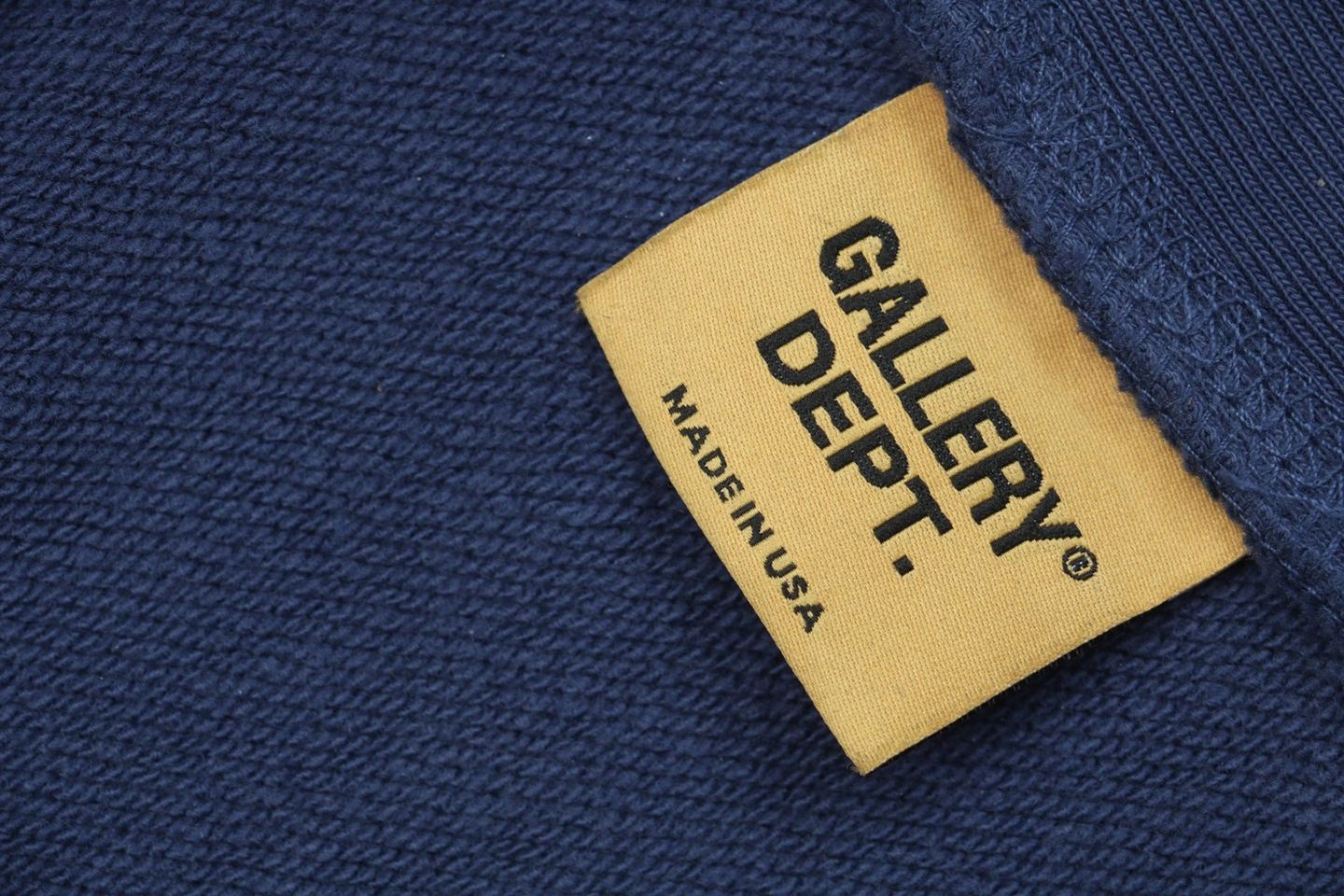 Gallery Dept Chateau Ranch Distressed Hoodie Blue Wash label