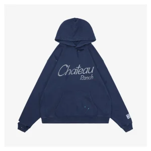 Gallery Dept Chateau Ranch Distressed Hoodie Blue Front view
