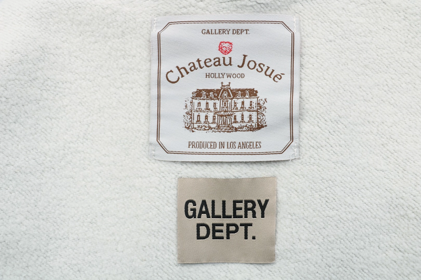 Gallery Dept Chateau Ranch Distressed Hoodie Grey Brand label