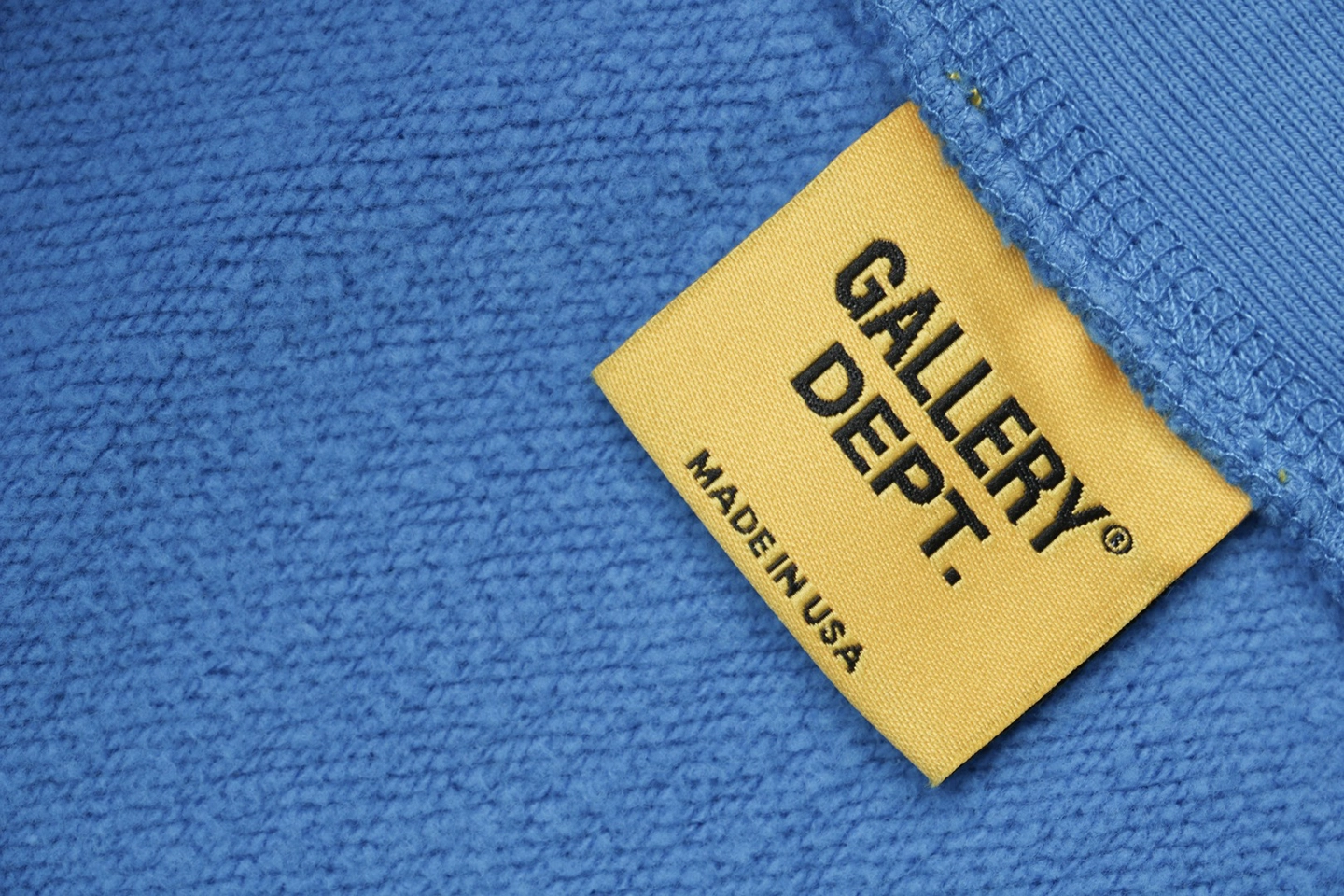 Gallery Dept Royal Blue Logo Print Hoodie Brand label