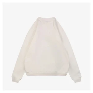 L Anagram Offset Embroidery Crewneck Sweatshirt White Back view