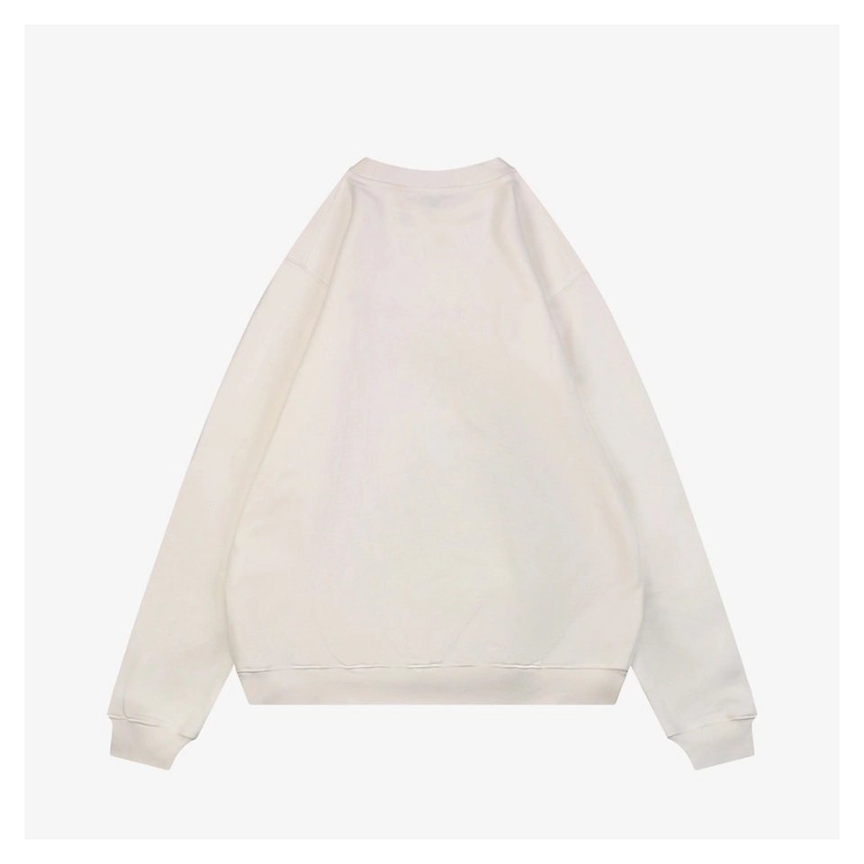L Anagram Offset Embroidery Crewneck Sweatshirt White Back view