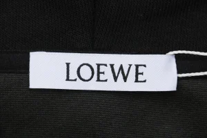L Anagram Silicone & Towel Embroidered Hoodie Brand label