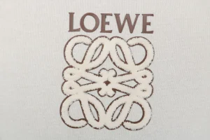 L Anagram Silicone & Towel Embroidered Hoodie White Brand