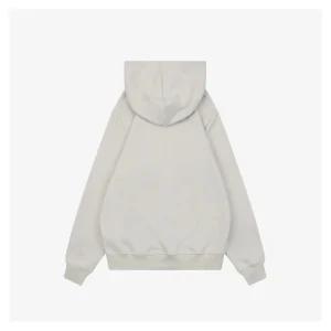 L Anagram Silicone & Towel Embroidered Hoodie White Back view