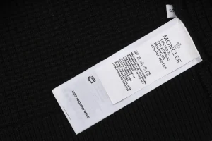 Moncler Arm Patch Crewneck Wool Sweater Black Wash label