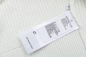 Moncler Arm Patch Crewneck Wool Sweater White Wash label