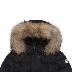 Moncler Khloe Belted Fur-Hooded Long Down Coat #MS-43
