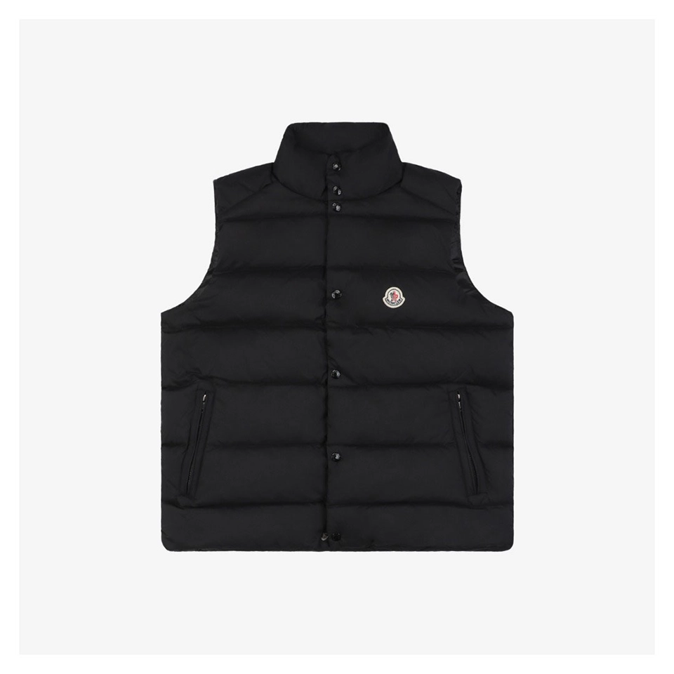 Moncler Matte Finish MK Logo Down Vest Front view
