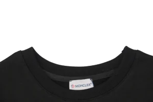 Moncler Pocket Sleeve Logo Crewneck Sweatshirt Black Collar
