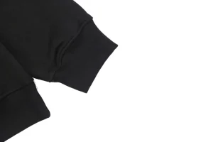 Moncler Pocket Sleeve Logo Crewneck Sweatshirt Black Cuff