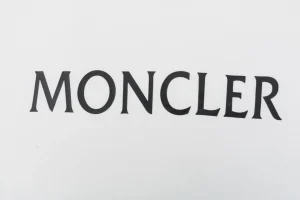 Moncler Pocket Sleeve Logo Crewneck Sweatshirt White Front Brand Print