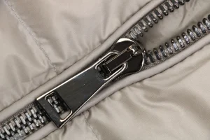 Moncler RAXXY 3D Quilted Down Vest Grey Zipper puller