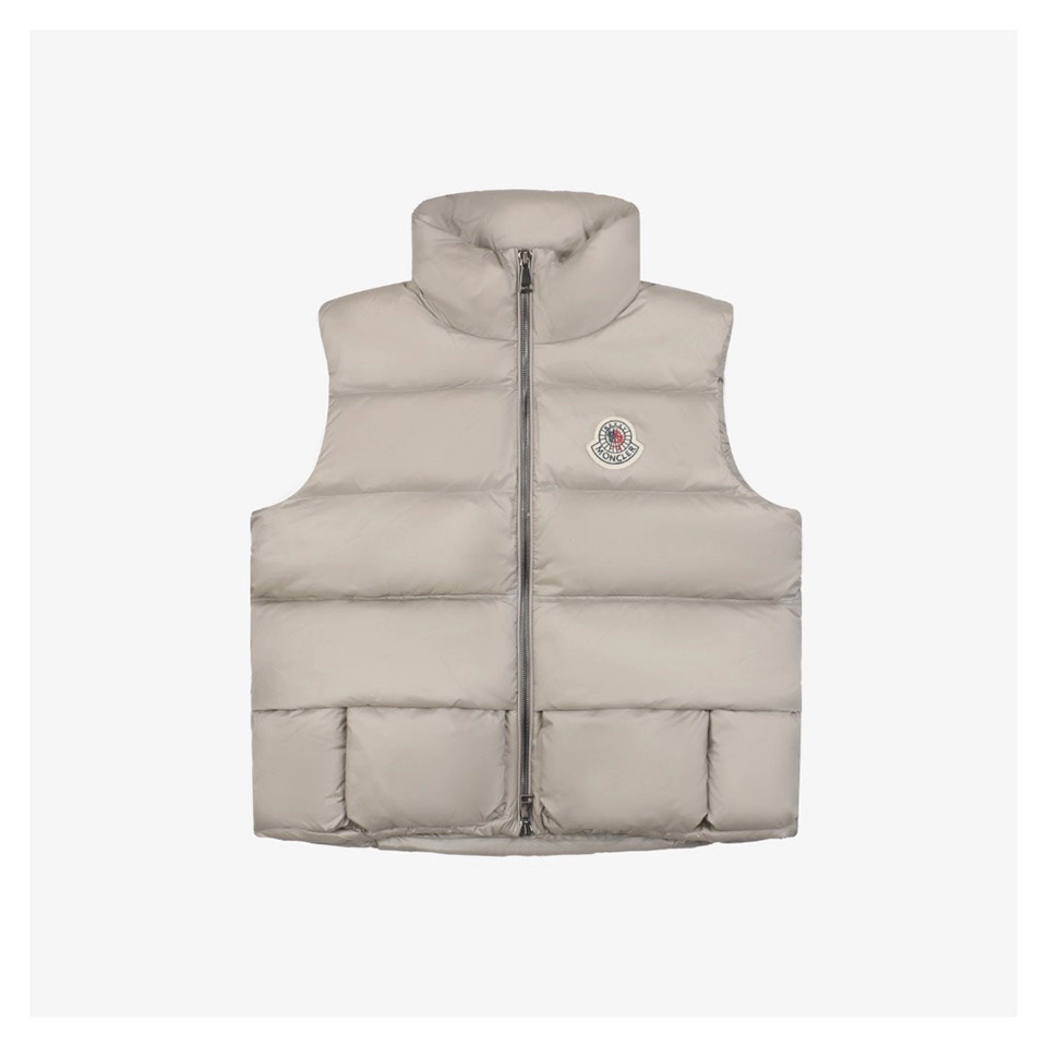 Moncler RAXXY 3D Quilted Down Vest Grey Front view