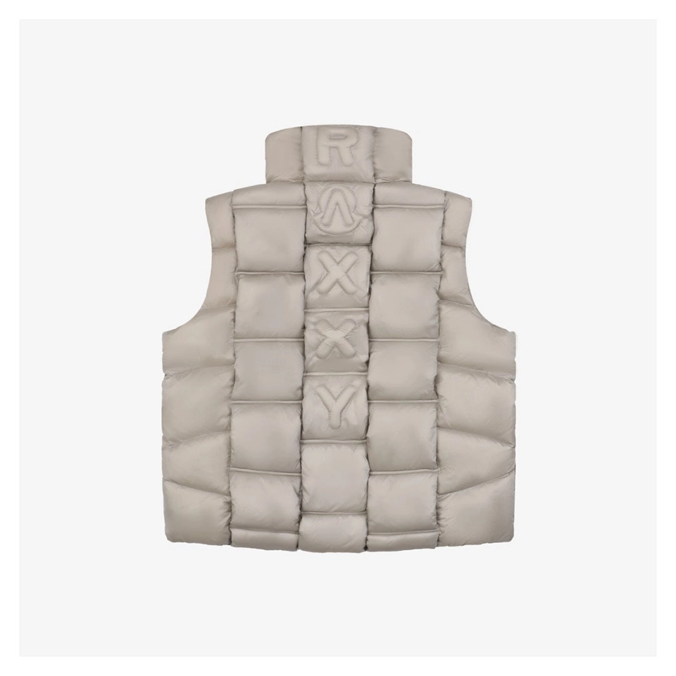 Moncler RAXXY 3D Quilted Down Vest Grey Back view