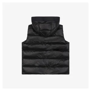 Moncler Webbing Hooded Down Vest – FRGMT by Hiroshi Fujiwara Black Back view