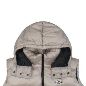 Moncler Webbing Hooded Down Vest – FRGMT by Hiroshi Fujiwara Silver