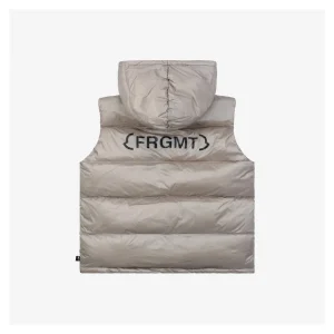 Moncler Webbing Hooded Down Vest – FRGMT by Hiroshi Fujiwara Silver Back view