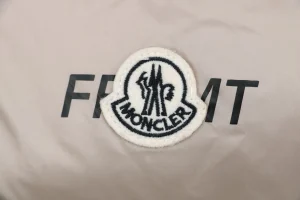 Moncler Webbing Hooded Down Vest – FRGMT by Hiroshi Fujiwara Silver Brand label