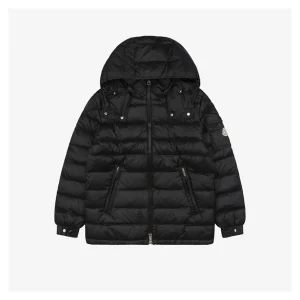 Mxxcler Dalles Hooded Down Jacket #MS-855 Black Front view