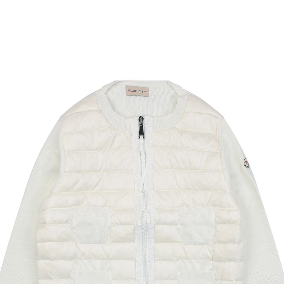 Mxxcler Four-Pocket Hybrid Down Cardigan #MS-L17 White