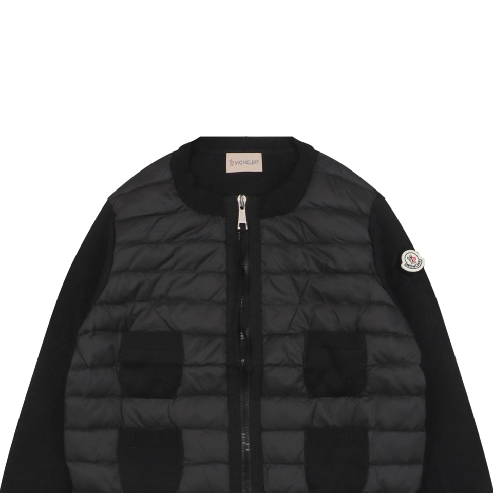 Mxxcler Four-Pocket Hybrid Down Cardigan #MS-L17 Black