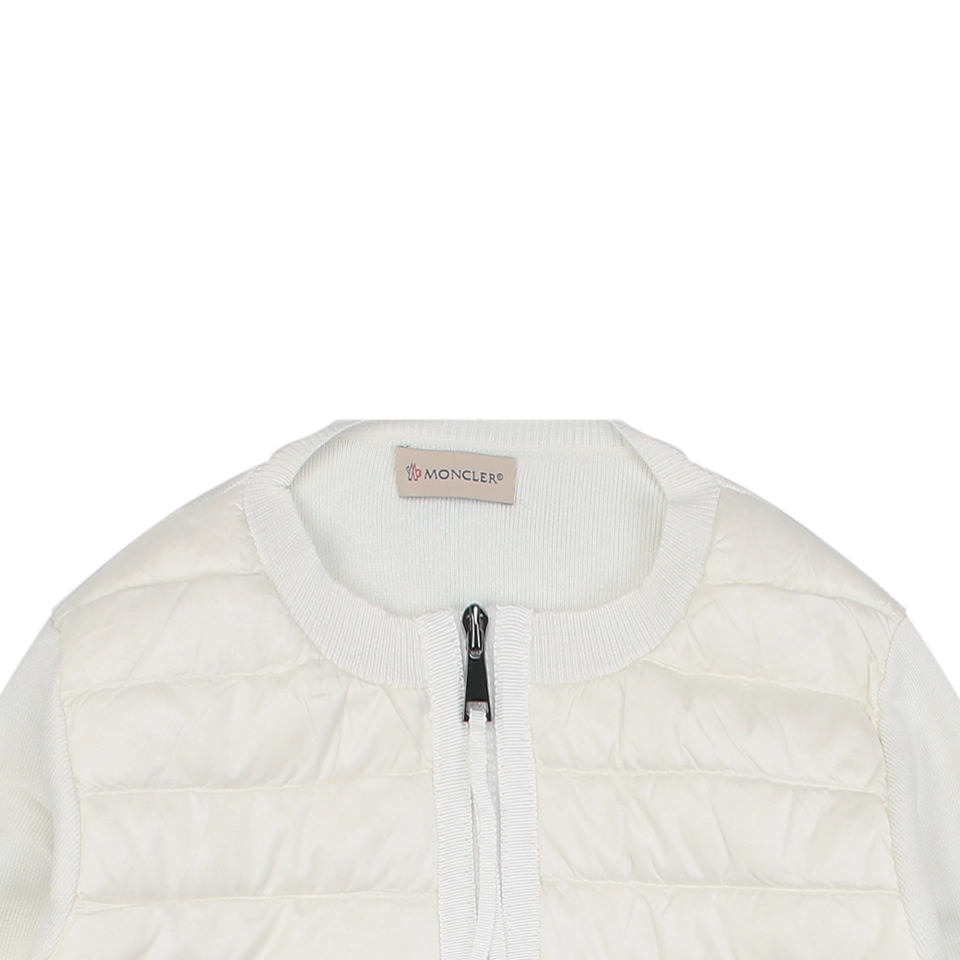 Mxxcler Four-Pocket Hybrid Down Cardigan #MS-L17 White